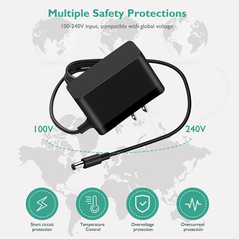 Charger Compatible with PRETTYCARE W100 W200 W300 20KPa Cordless Vacuum Cleaner Replacement Adapter Compatible with ORFELD H01 EV679 V20 H20A CX11...