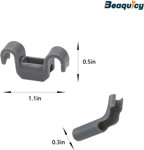 Beaquicy 00428344 Dishwasher Bearing Lower Rack Flip Tine Clip Kit - Replacement for Bos-ch Ther-mador Ken-more Dishwasher - Replaces 00418499 418499 420199 00420199 1999096 428344 Gray