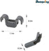 Beaquicy 00428344 Dishwasher Bearing Lower Rack Flip Tine Clip Kit - Replacement for Bos-ch Ther-mador Ken-more Dishwasher - Replaces 00418499 418499 420199 00420199 1999096 428344 Gray