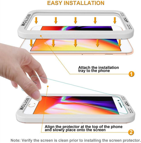 Supershieldz (2 Pack) Designed for iPhone SE (2022/2020, 3rd/2nd Generation) / iPhone 8/7 (4.7 Inch) Tempered Glass Screen Protector, Anti Scratch...