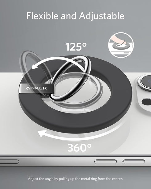 Anker Magnetic Phone Grip (MagGo), 610 Phone Ring Holder, Adjustable Kickstand, Only for iPhone 14/14 Pro/14 Pro Max/14 Plus/13/13 Pro/13 Mini/13 ...