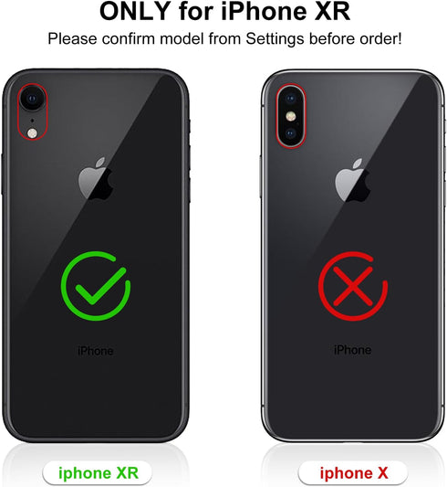 Jiunai for iPhone XR Cases Heavy Duty Port Cover Shockproof Protective Bumper Drop Protection Outdoor Dust Proof Dual Layer Rugged Matte Cover Cas...