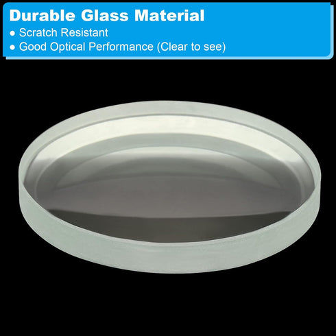 PATIKIL 6" (150mm) Focal Length Double Concave Lens, 2 Pack 50mm Diameter 6mm Height Glass Optically Polished Round Edges Lens for Physics Experim...