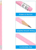 PATIKIL Round Pencils, 24 Pack HB Graphite Pencils with Eraser Wood Pencils Cute Pencil for Classroom Teacher Office Supplies, Pink...
