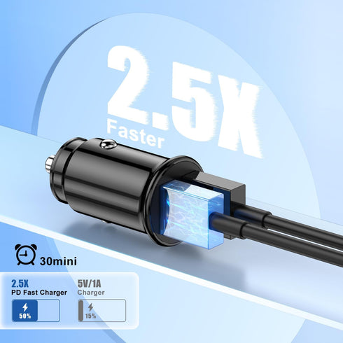 Car Charger Apple MFI Certified, Fast Charging for iPhone 13/12/11 Pro/XS/X/8 Plus/7/6/SE/iPad, Dual Port Fast USB Adapter Cigarette Lighter with ...