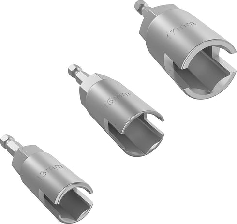 3 Pack 1/4" hex Shank nut Driver Power Wing nut Drill bit Socket Tool Drive kit, Slotted Wing nut Drill Sleeve Wrench Wrench kit, Panel nut Screw ...