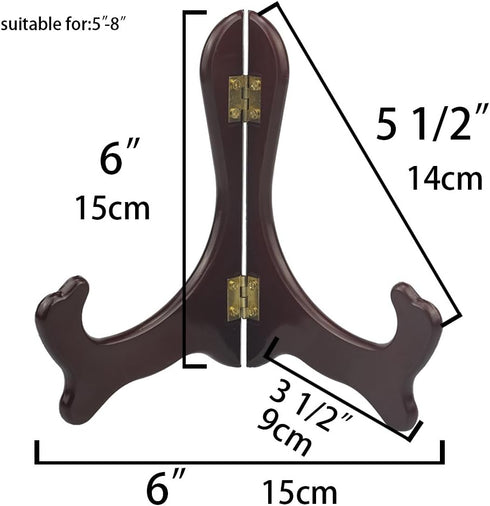 Artliving 6 inch wood-like Easels Plate Stand Holder Display Stands -Set of 2...