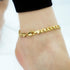 14k Gold Plated, Cuban Hammered Anklet 10" 1/2 X 6 Mm, Stainless Steel - By Brillo Miami...