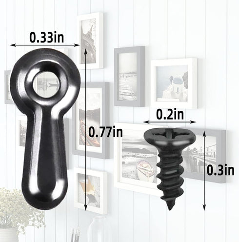 160 Pieces Metal Picture Frames Turn Button Fasteners with 160 Pieces Screws Photo Frame Hanging Hangers for Photos Picture and Drawing Crafts Pos...