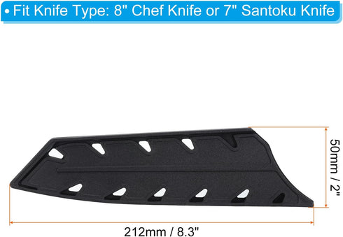 PATIKIL Plastic Safety Knife Cover Sleeves for 8" Chef Knife or 7" Santoku Knife, 2 Pack Knives Edge Guard Blade Protector Universal Knife Sheath,...