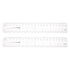 2pcs Film Flexible Ruler 8 Inch 0.1mm Scale PET Plastic Folding Straight Ruler Calibration Soft Ruler Measuring Tool for Factory, Transparent...