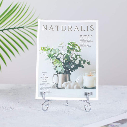 Artliving (2 pack 6" Iron Plate Stand, Silver Iron Easel Plate Display Photo Holder Stand, Displays Picture Frames, Cookbooks, Decorative Plates, ...