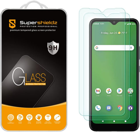 Supershieldz (2 Pack) Designed for Cricket Icon 3 Tempered Glass Screen Protector, Anti Scratch, Bubble Free...