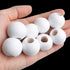 Wooden Spacer Beads - Jumbo 10mm & 25mm Round Balls, White - 50 Pieces for Handmade Decorations & Jewellery...