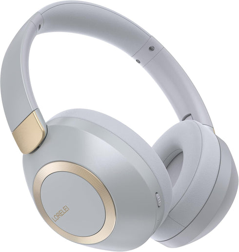 LORELEI B-C6 Wireless Over Ear Headphones, 50H Playtime Foldable Lightweight Bluetooth Headsets, Deep Bass, Built-in Microphone, Memory Foam Earmu...