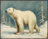 Posterizer 1 pcs-polar bear in snowy winter scene-oil painting style -1-Art for Animal Lovers-Landscape & Nature Art-Decor for Home & Office- unfr...