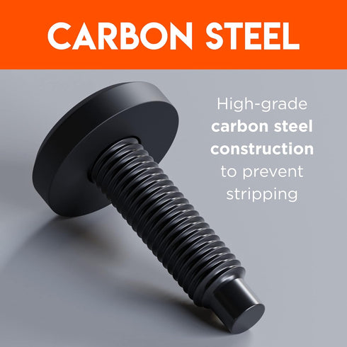 ECHOGEAR Server Rack Screws 50 Pack - 10/32 Steel Screws with Attached Nylon Washers & Pilot Point Heads - Made to Use with Network Racks, Enclosu...