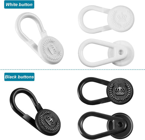 WILLBOND 24 Pieces Collar Extenders Elastic Button Extender Neck for Shirt Pants Dress Trouser Favors...