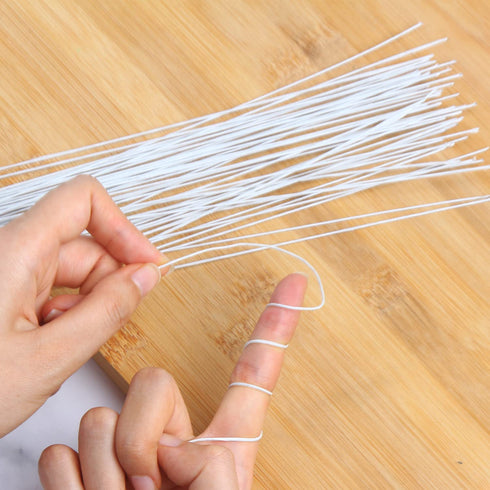 DECORA 18 Gauge White Floral Stem Wire 16 inch,50/Package...