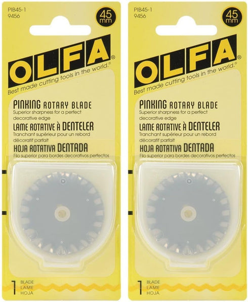 Olfa Rotary Blade Refill 45mm Pinking PIB45-1 (2-Pack)...