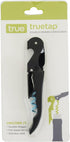 True Brands TrueTap Double Hinged Waiters Corkscrew, Top-notch Stainless Steel Opener with Foil Cutter Built to Last Wine Key Black Blue, Set of 1...