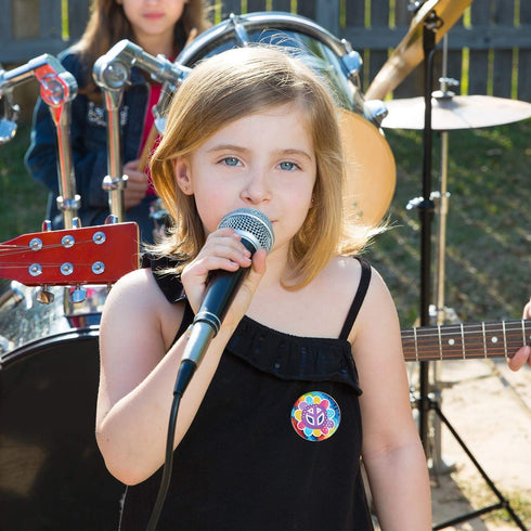 30 Pieces Hippie 60's Party Button Pin Retro 60s Button Pin for Hippie Costume Accessory...