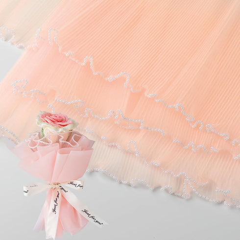 CCINEE 4.37 Yards Flower Wrapping Mesh Paper?Pearl Wrinkled Wavy Net Yarn Flower Wrapping Mesh Paper Korean Bouquet Wrapping Mesh for DIY Crafts V...