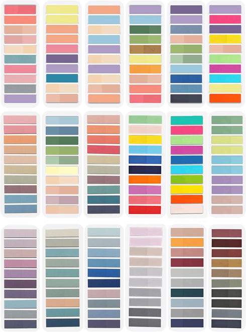 ELII 3600pcs Book Tabs,Writable Translucent Tabs for Annotating Books,Transparent Sticky Notes Page Markers for Notebooks, Writable and Reposition...