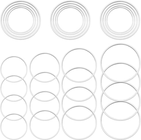 240pcs Earrings Hoop for Jewelry Making, Silver Earrings Beading Hoop Hypoallergenic Round Earrings Open Bezels Linking Rings Beading Hoop Earring...
