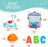 Comfylife Baby Bath Toy Organizer - Bath Toy Storage for Shower - Bathtub Toy Organizer includes Foam Bath Toys (Numbers & Letters & Squirty Toys)...