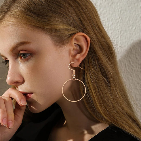 70pcs Beading Hoop Earrings for Jewelry Making,Round Beading Hoop Earrings Beading Hoop Earring Circle Connectors for DIY Craft,Earring Necklace,C...