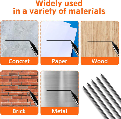 30 Pieces 2.8 mm Pencil Lead Mechanical Carpenter Pencil Pica Dry Pencil Refills Woodworking Pencils for Woodworking Scriber Marking Architect Dra...