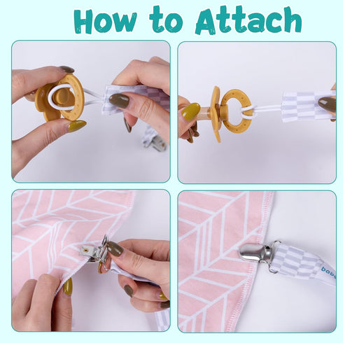 Babygoal Pacifier Clips, 6 Pack Pacifier Holder for Boys and Girls Fits for Most Pacifier Styles & Baby Toys and Baby Gift 6MP09...