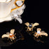 WILLBOND 4 Pieces Honey Bee Brooch Lapel Pins for Women Crystal Insect Themed Bee Brooches with Faux Pearl Fashion Gift for Birthday Dating Party ...