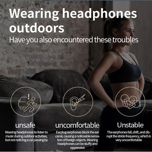 Bluetooth Ear Clip,Single Wireless Ear Bud Clip On Earbud Open Ear Headphone Bluetooth Wireless headset Ear Clip Bone Conducting Induction Earphon...