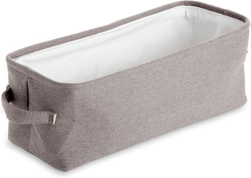 Juvale Toilet Paper Storage Basket for Bathroom Organizing, Rectangular Bin for Fabric Storage, Counter (Gray, 16 x 6 x 5.5 In)...