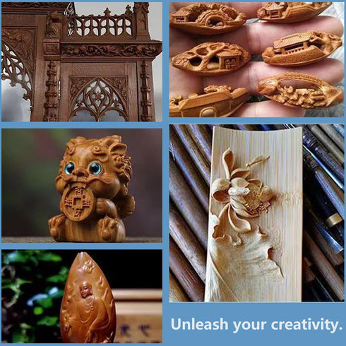 Wood Carving Drill Bits Set for Dremel Rotary Tool 6Pcs Engraving Drill Accessories Bit Wood Crafts Grinding Woodworking Tool with 3mm Shank for C...