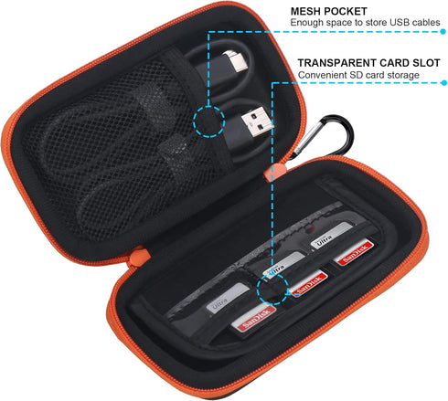 Lacdo Hard Carrying Case for SanDisk Extreme Pro/SanDisk Extreme Portable External SSD 500GB 1TB 2TB 4TB USB-C Solid State Drive EVA Shockproof Wa...