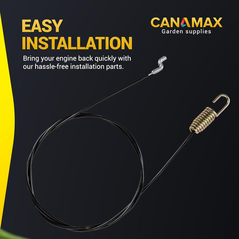 Canamax 946-04230B Auger Clutch Cable 47.5” Compatible with MTD Cub Cadet Snow Blower Thrower - Replace number parts 946-04230 946-04230A 746-0423...