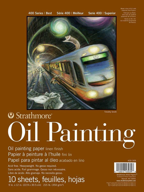 Strathmore 400 Series Oil Painting Pad 9"X12"-10 Sheets -62430309...