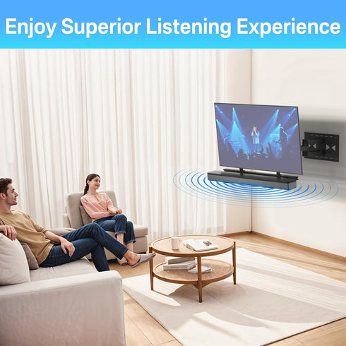 Sound Bar Mounts Under TV for Samsung, Vizio, LG, Bose and More Soundbar Mount- Adjustable Soundbar Mounting Bracket Under TV or Above TV Sound Ba...