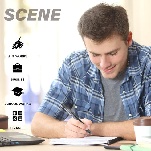 ParKoo Retractable Erasable Gel Pens Clicker Fine Point 0.7 mm, Make Mistakes Disappear, 3 Black/3 Blue Ink Pens with 4 Bonus Refills for Drawing ...