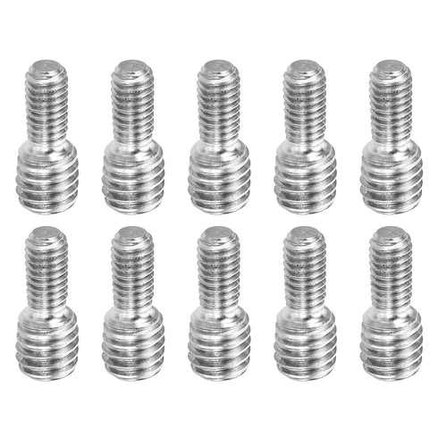 PATIKIL M4x8mm to M6x6mm Double End Threaded Stud Screw Bolt, 10 Pack 304 Stainless Steel Rod Bolts Thread Reducer Adapter for Furniture Fastener,...