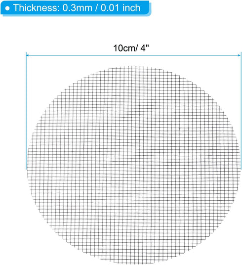 PATIKIL Flower Pot Hole Mesh Pad, 50 Pack 4 Inch Bonsai Plant Bottom Round Mat, Black...