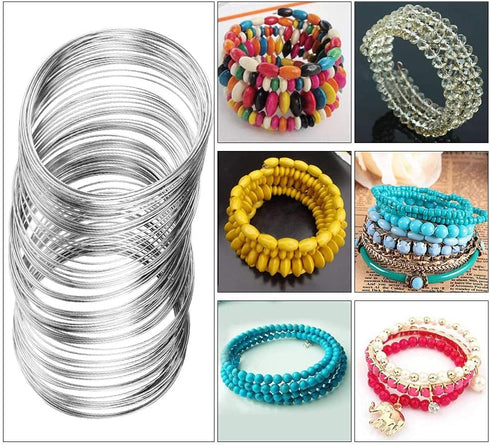 300Loops Memory Beading Wire for Jewelry Making,DIY Jewelry Wire Craft Memory Wires Cuff for Jewelry Making DIY Bracelet Necklace Crafts Supplies ...
