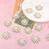 AUEAR, 15 Pack Faux Rhinestone Pearl Flower Buttons Fashion Silver Crystal Button Brooches for Jewelry Making Clothing DIY Craft...