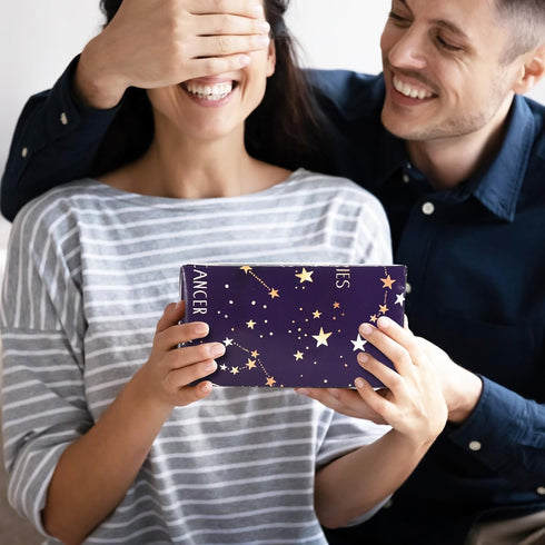 AnyDesign 12 Sheet Galaxy Wrapping Paper Constellation Gift Wrap Paper Bulk Folded Flat Blue Purple Starry Sky Art Paper for Birthday Baby Shower ...