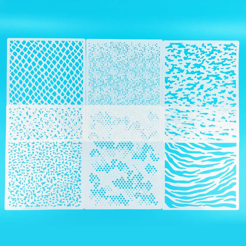 12 Pcs Camo Print Stencils, Large Camouflage Stencils for Spray Paint Reusable Digital Camo Pattern Stencils for Painting on Wood Boat Canvas Pape...