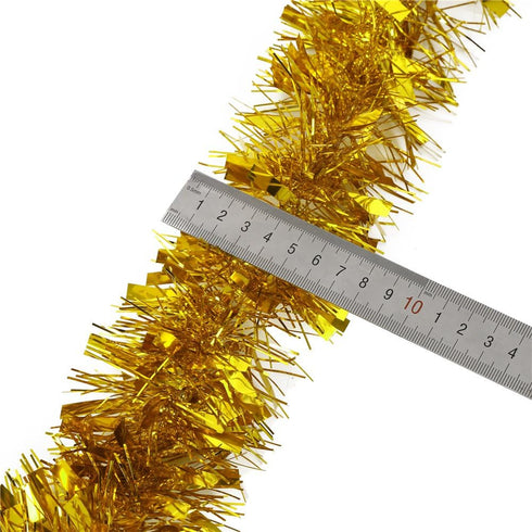 DECORA Gold Tinsel Garland for Christmas Tree Decorations Wedding Birthday Party Supplies 33 FEET...