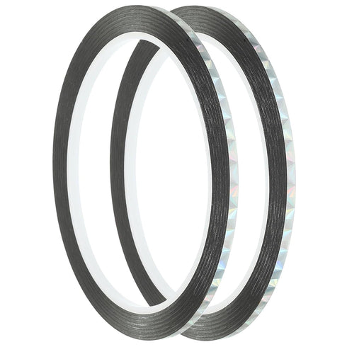 PATIKIL Prism Tape 0.12 Inch x 55 Yards, 2 Pack Holographic Metalized Reflective Self Adhesive for DIY Art Craft Wrapping Wall Decoration, Silver ...